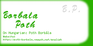 borbala poth business card
