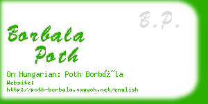 borbala poth business card